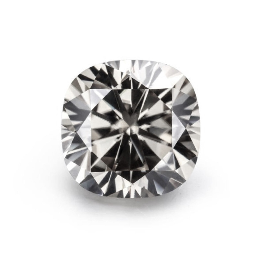 Loose Moissanite Grey Clean Cushion Cut 5.00 MM