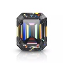 Loose Moissanite Grey Clean Emerald Cut 8.00 x 6.00 MM