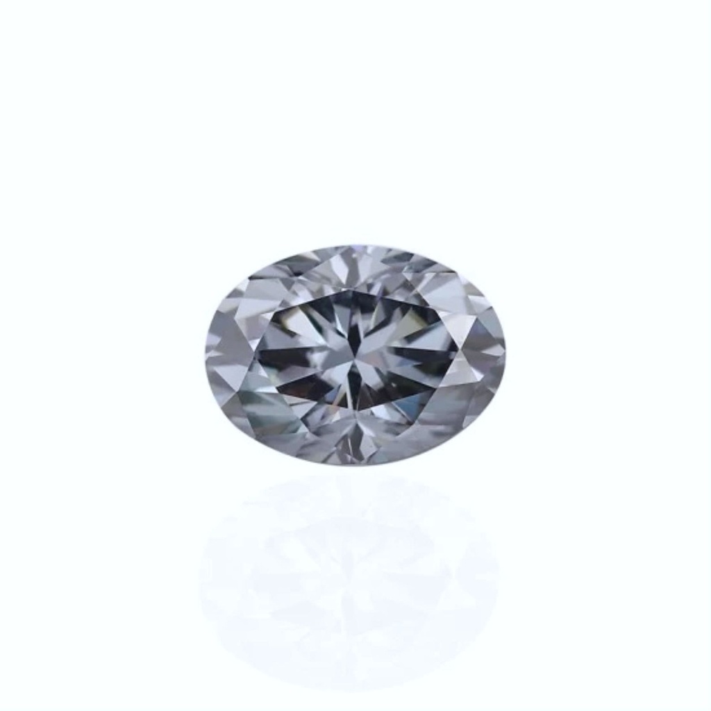 Loose Moissanite Grey Clean Oval Cut 11.00 x 9.00 MM