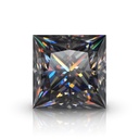 Loose Moissanite Grey Clean Princess Cut 5.00 MM