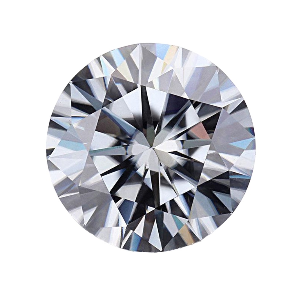 Loose Moissanite Grey Clean Round Cut 5.00 MM
