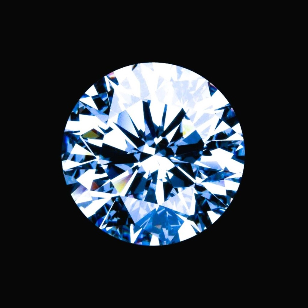 Loose Moissanite Ice Blue Clean Round Cut 6.75 MM