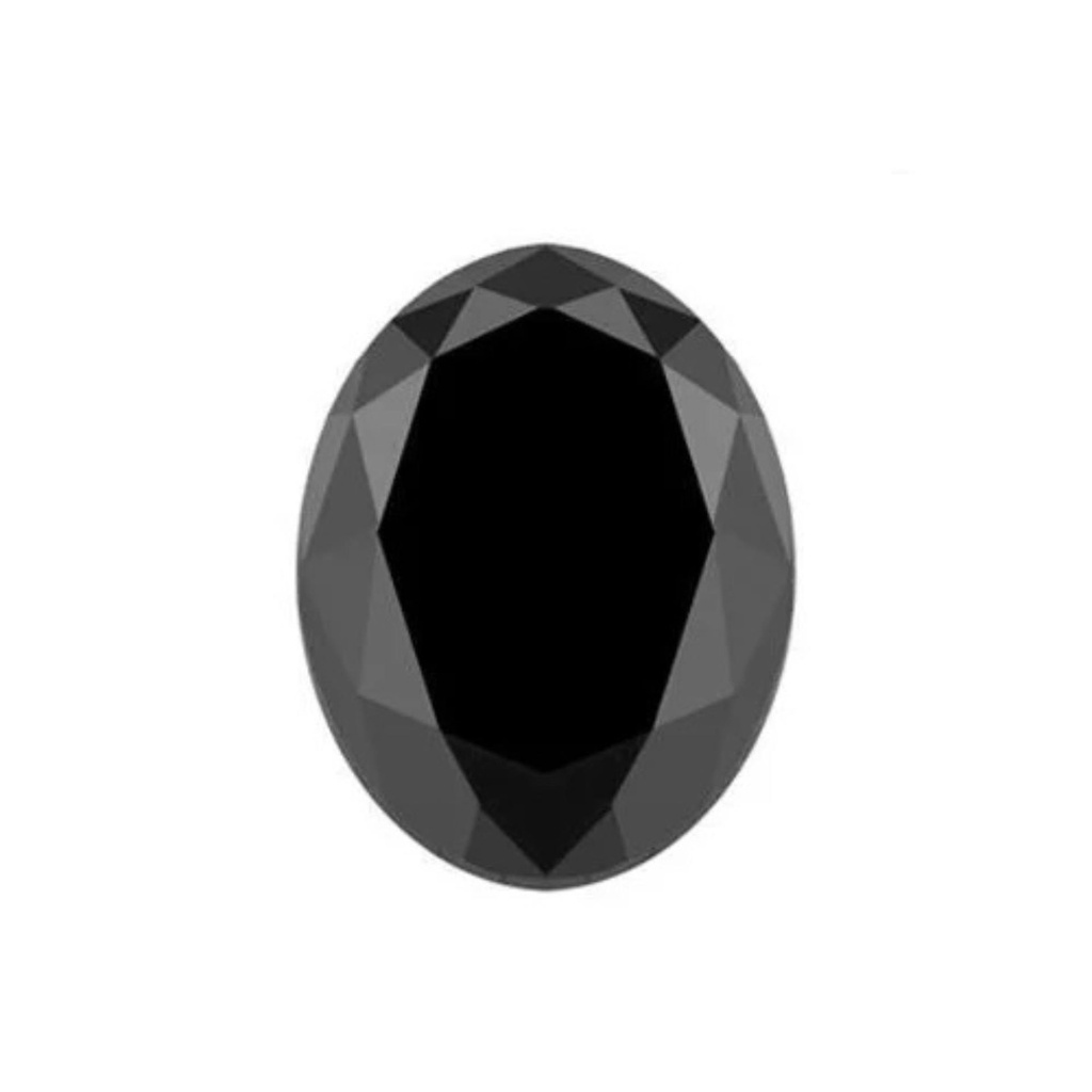 Loose Moissanite Jet Black Clean Oval Cut 11.00 x 9.00 MM