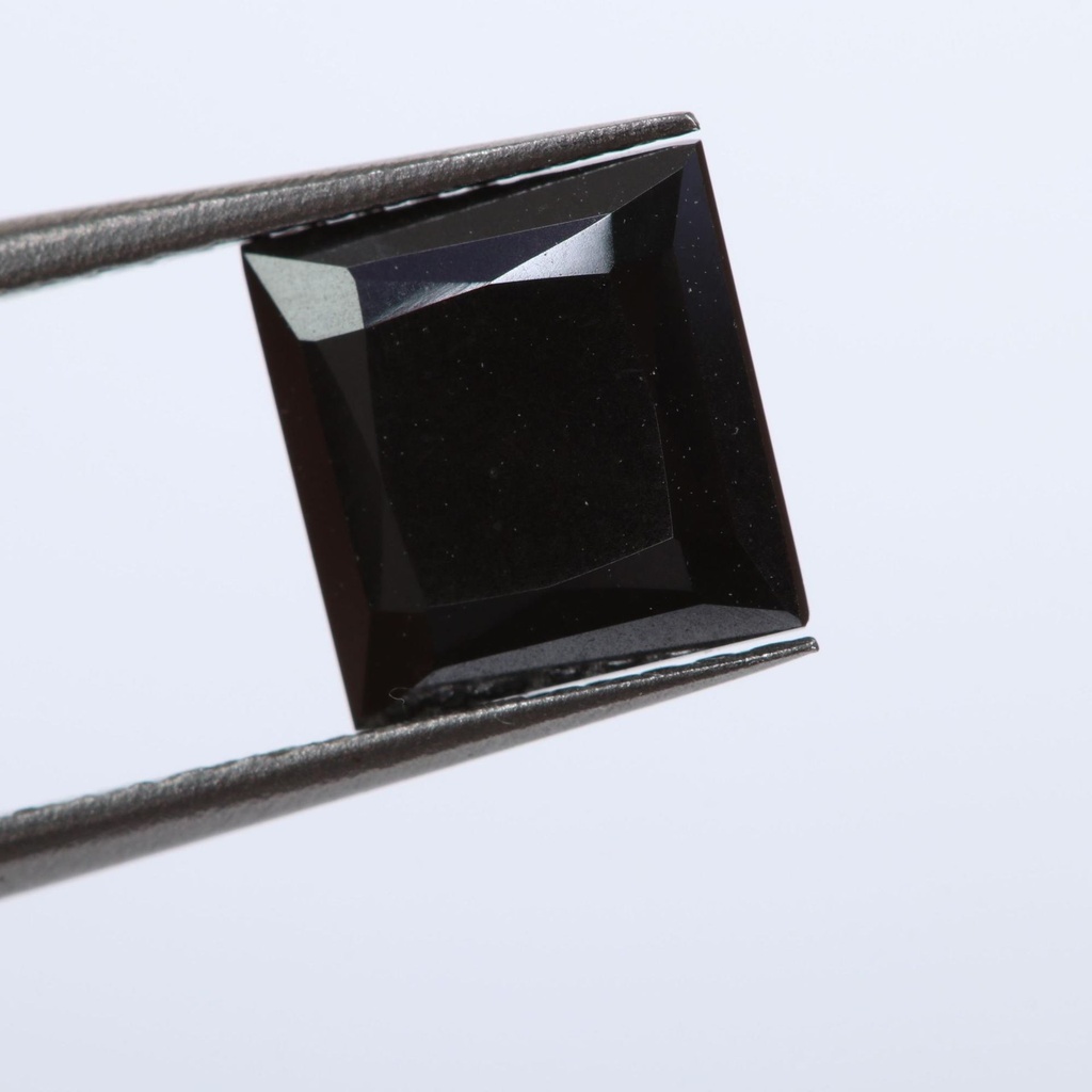 Loose Moissanite Jet Black Clean Princess Cut 5.00 MM