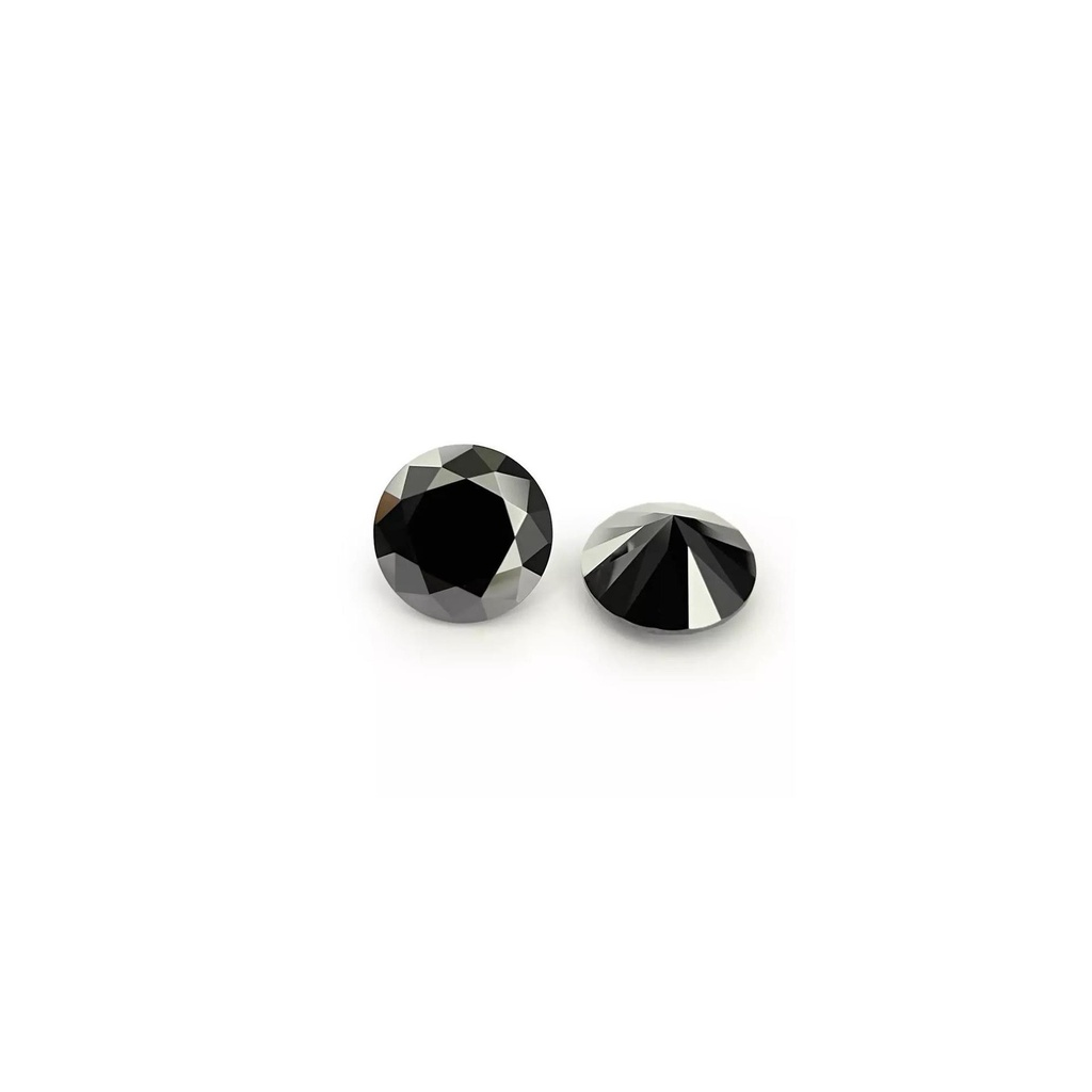 Loose Moissanite Jet Black Clean Round Cut 1.20 MM