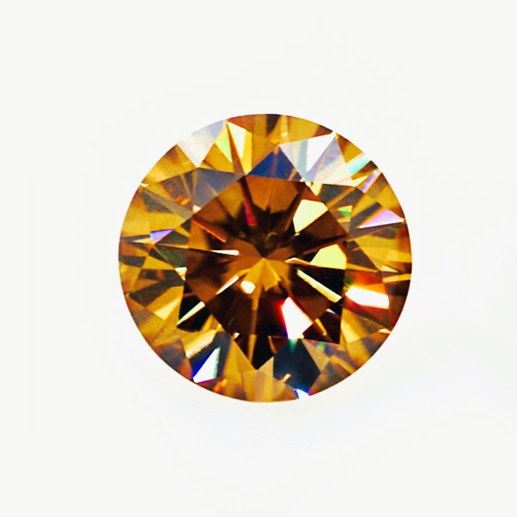 Loose Moissanite Light Brown Clean Round Cut 3.00 MM -1