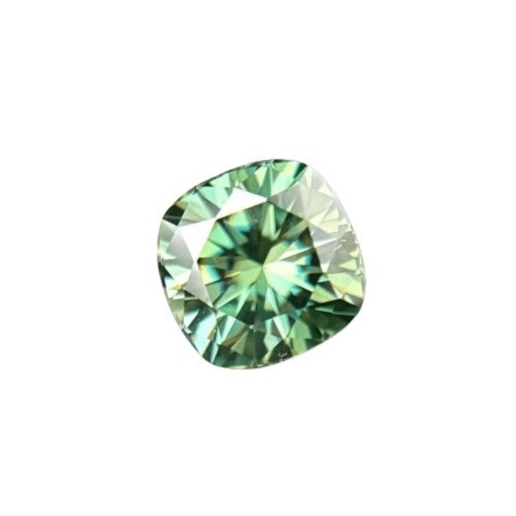 Loose Moissanite Light Green Clean Cushion Cut 7.50 MM