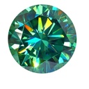 Loose Moissanite Light Green Clean Round Cut 11.75 MM