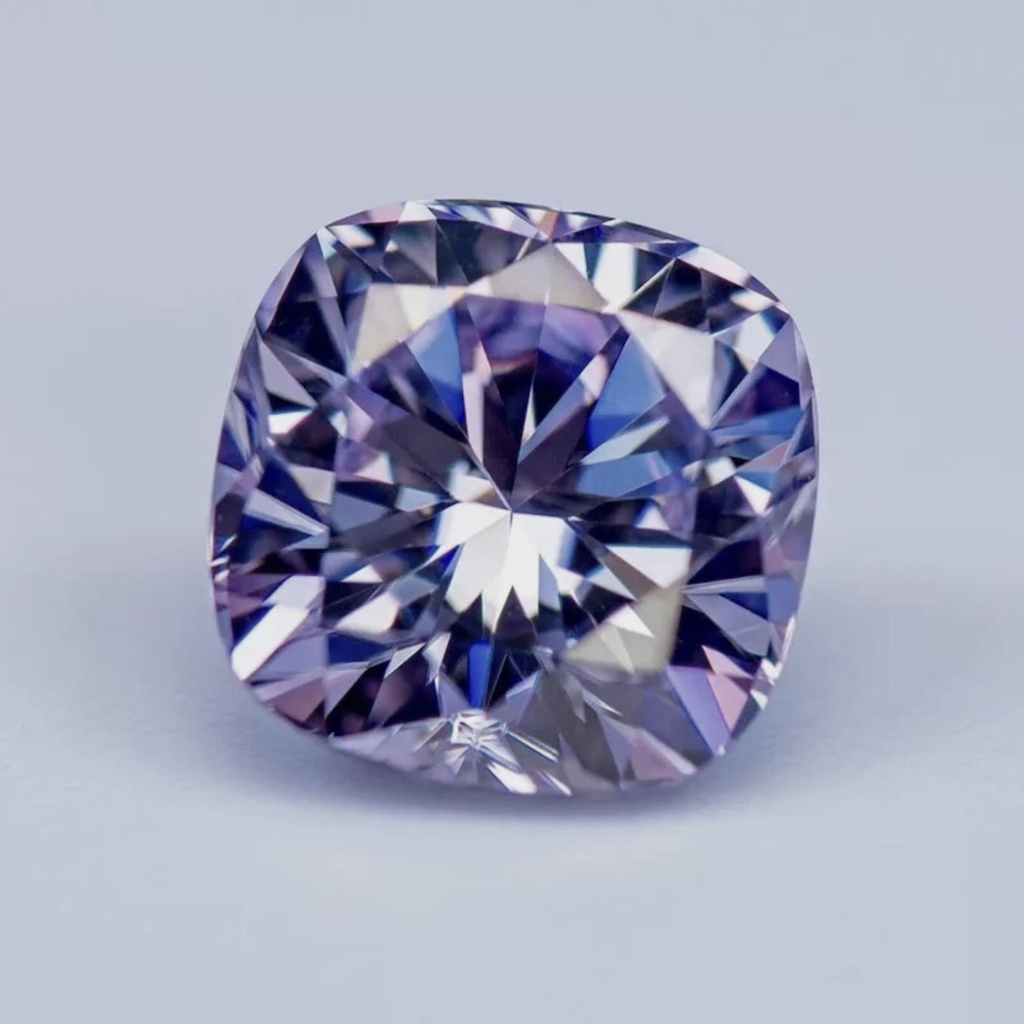 Loose Moissanite Light Purple Clean Cushion Cut 4.50 MM