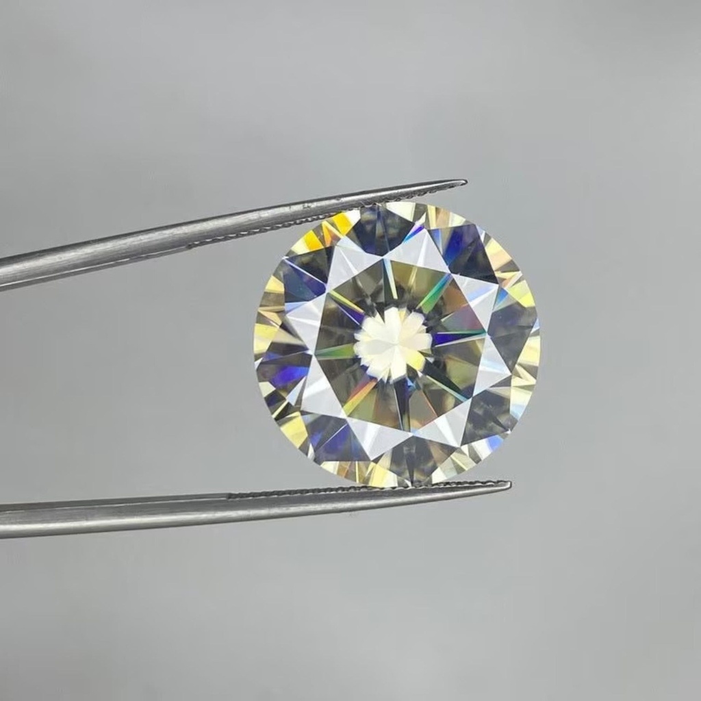 Loose Moissanite Light Yellow Clean Round Cut 4.75MM