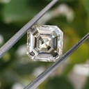 Loose Moissanite Off White Clean Asscher Cut 5.00 MM