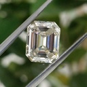Loose Moissanite Off White Clean Emerald Cut 11.00 x 9.00 MM