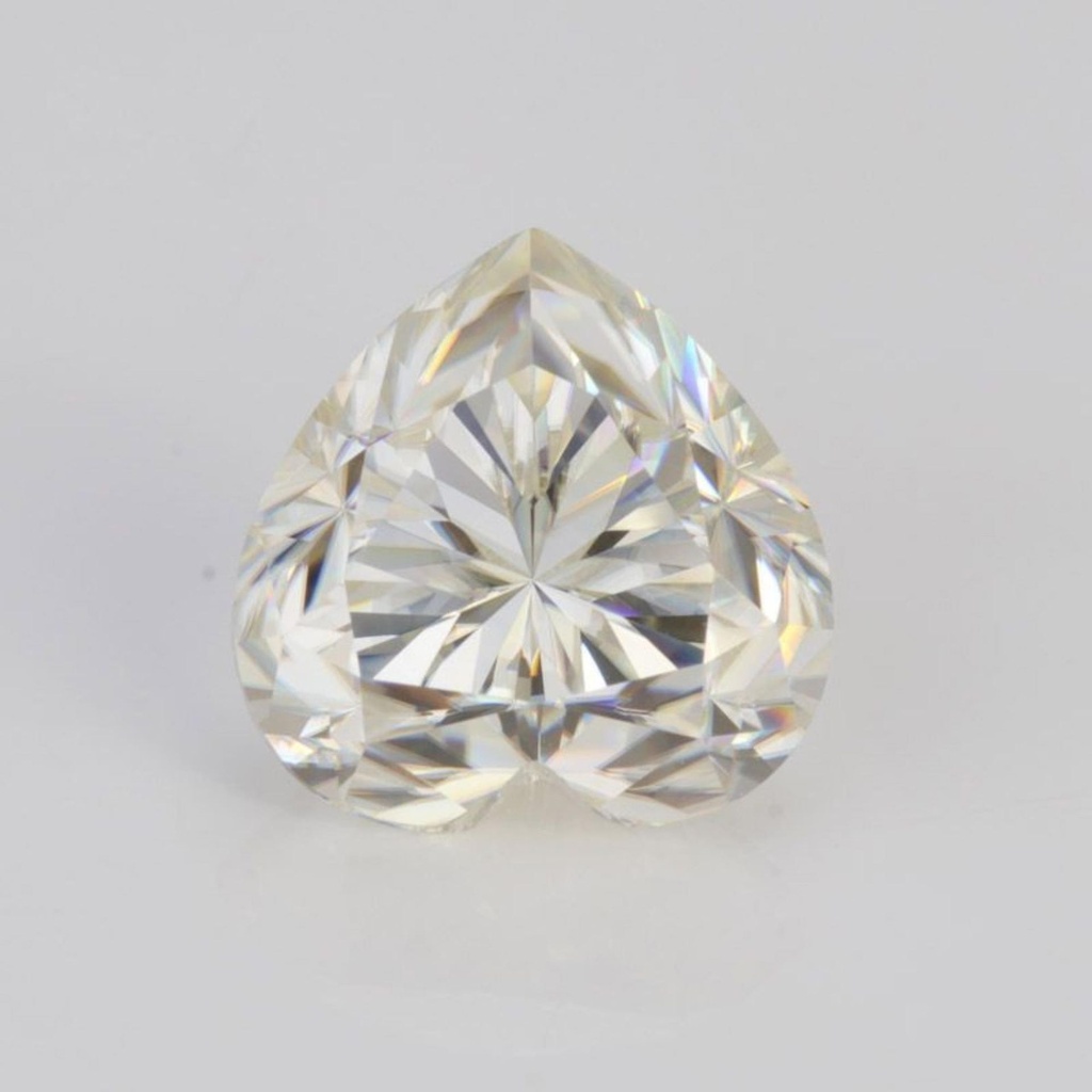 Loose Moissanite Off White Clean Heart Cut 9.50 MM