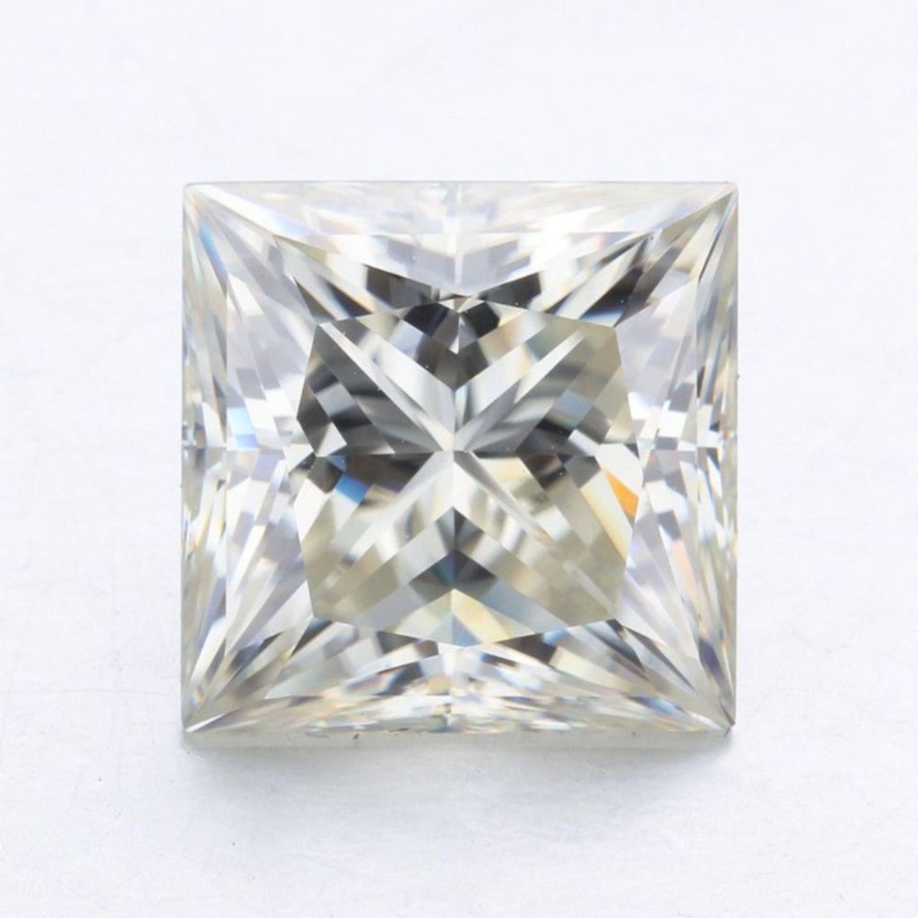 Loose Moissanite Off White Clean Princess Cut 5.50 MM