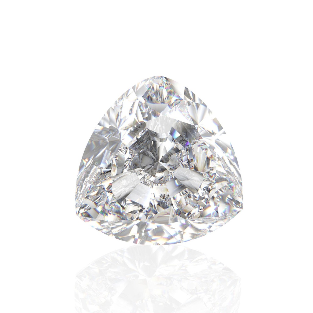 Loose Moissanite Off White Clean Trillion Cut 5.00 MM