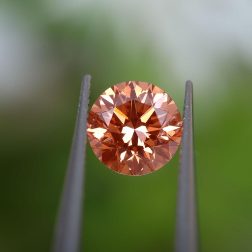 Loose Moissanite Orange Clean Round Cut 5.00 MM