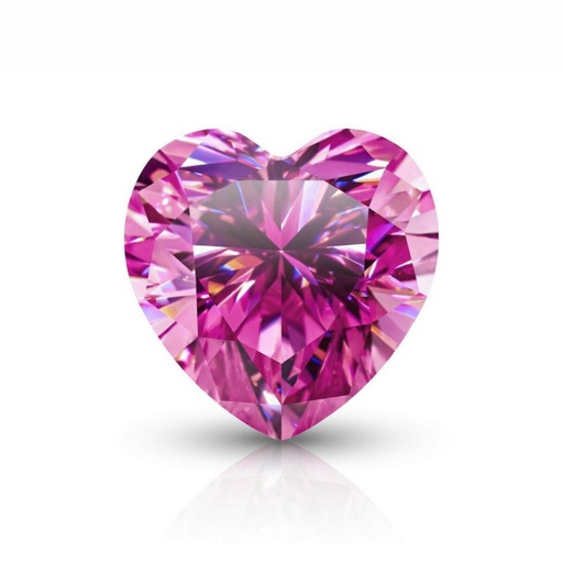 Loose Moissanite Pink Clean Heart Cut 5.50 MM