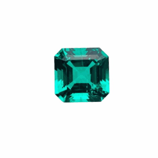 Loose Moissanite Vivid Green Clean Asscher Cut 11.50 MM