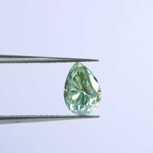 Loose Moissanite Vivid Green Clean Pear Cut 9.00 x 6.00 MM