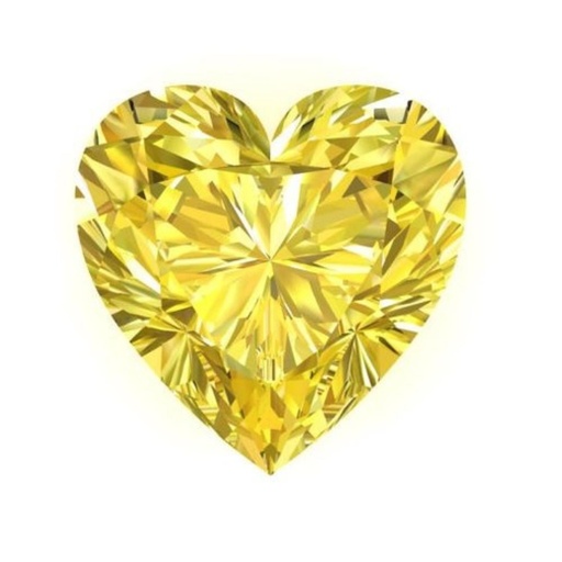Loose Moissanite Yellow Clean Heart Cut 9.50 MM