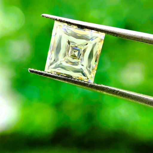 Loose Moissanite Yellow Clean Princess Cut 5.00 MM