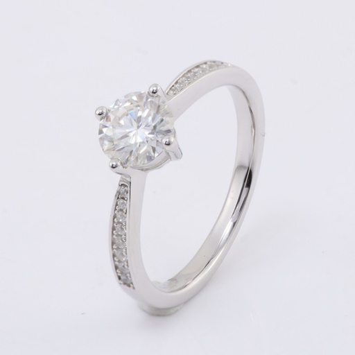  Round Moissanite Diamond Women Ring
