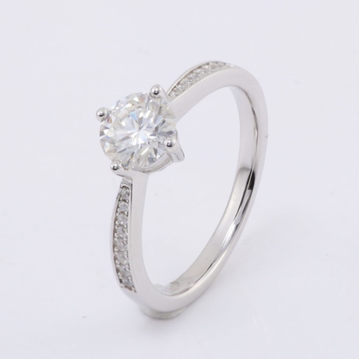  Round Moissanite Diamond Women Ring