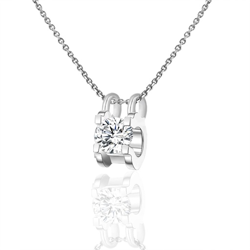 Round Moissanite Diamond Pendant