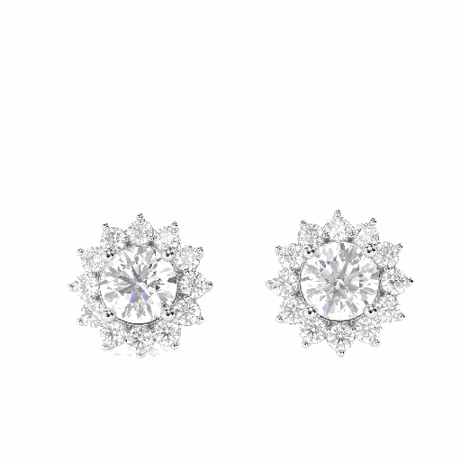Round Diamond Stud Earring