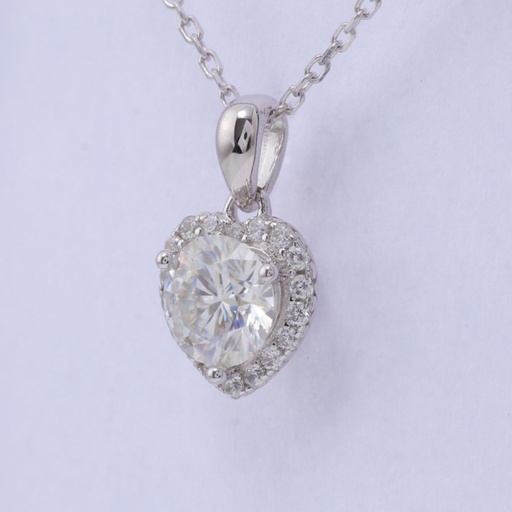  Round Moissanite Diamond Pendant
