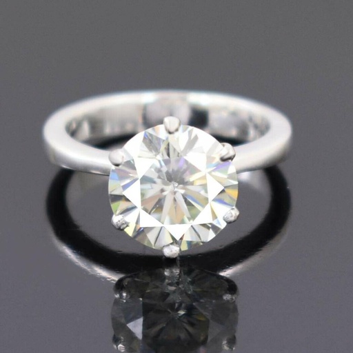 Round Cut Diamond Solitaire Engagement Ring For Women