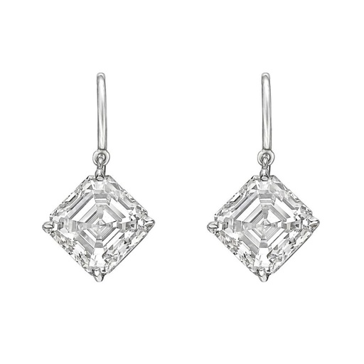 Asscher Diamond Drop Dangle Earrings For Women