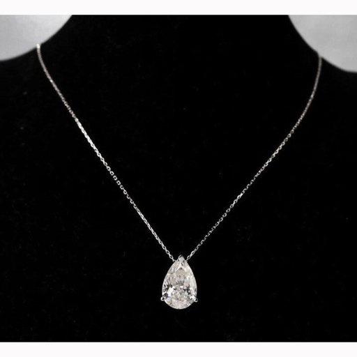 Pear Cut Diamond Solitaire Pendant For Women