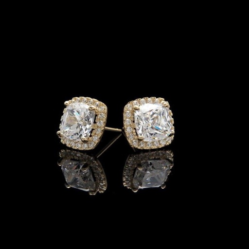 Cushion Cut Diamond Halo Stud Earring For Women