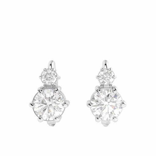 Round Cut Stone Stud Earring For Women