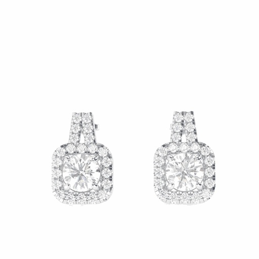  Round Cut Stone Stud Earring For Women