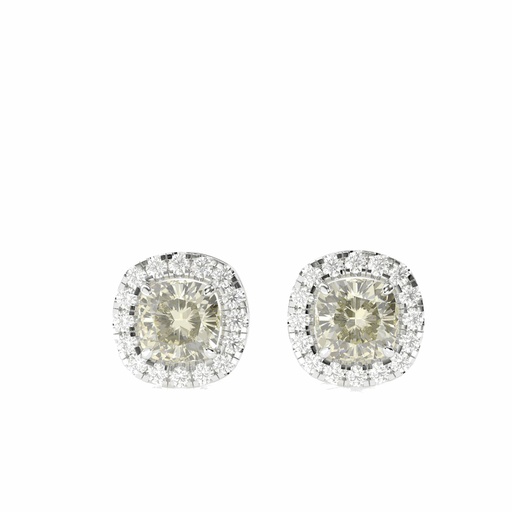 Cushion Cut Moissanite Stone Stud Earring For Women