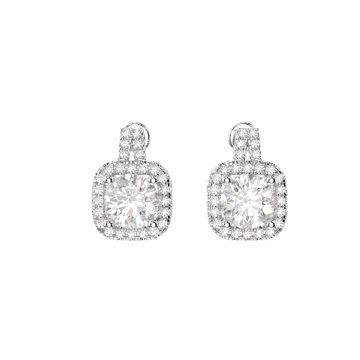  Round Cut Solitaire Stud Earring For Women
