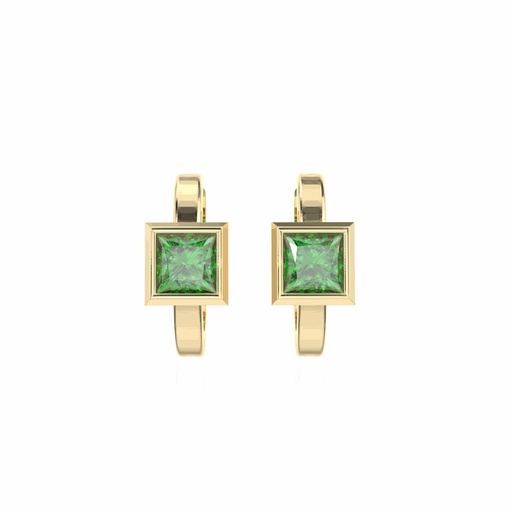Princess Cut Moissanite Stone Hoop Earring For Women