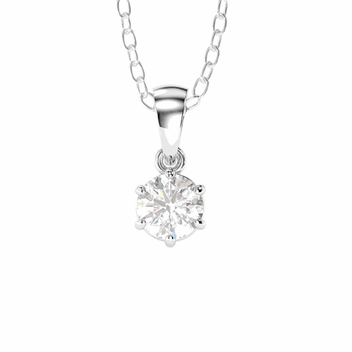  Round Diamond Pendant For Women