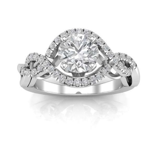  Round Cut Diamond Twisted Anniversary Ring for Women