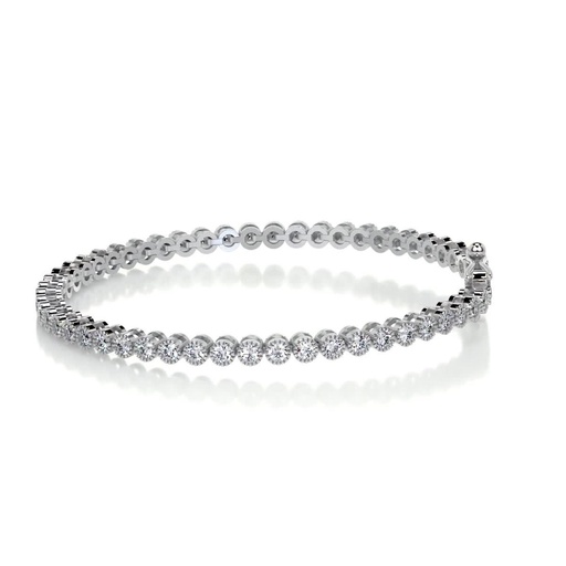 3.5 mm Round Cut Diamond Tennis Bracelet For Women