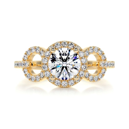 Round Cut Diamond Unique Style Engagement Ring for Women 