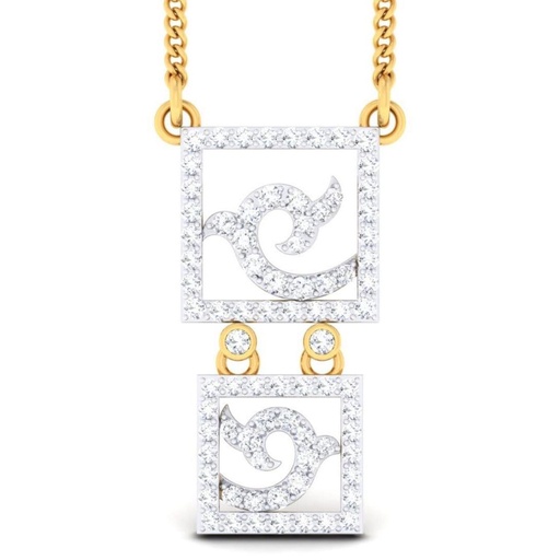 Round Cut Diamond Unique Style Pendant For Women