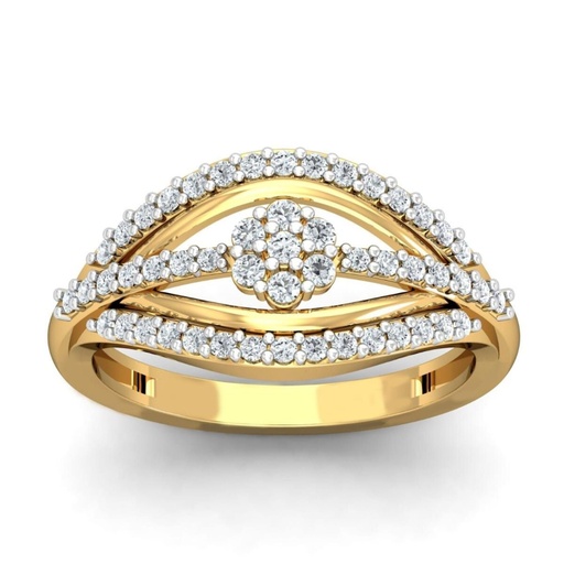 Round Cut Diamond Unique Style Anniversary Ring for Women