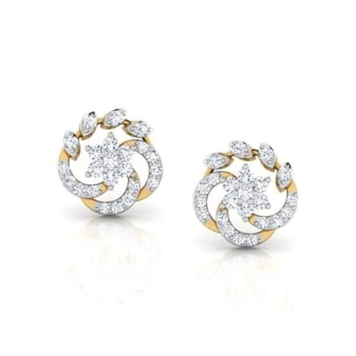 Round Cut Diamond Unique Stud Earrings For Women
