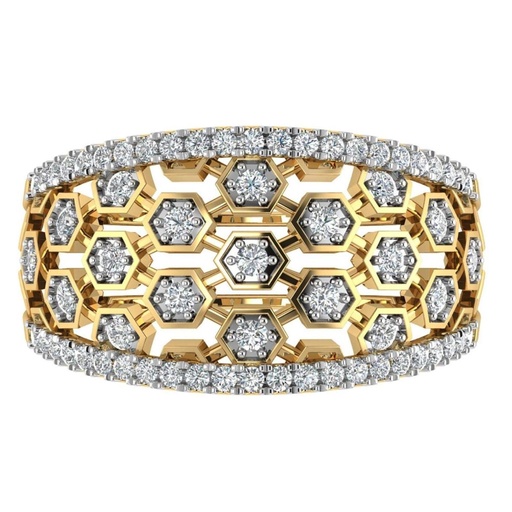 Round Cut Diamond Heavy Half Eternity Wedding Band For Men