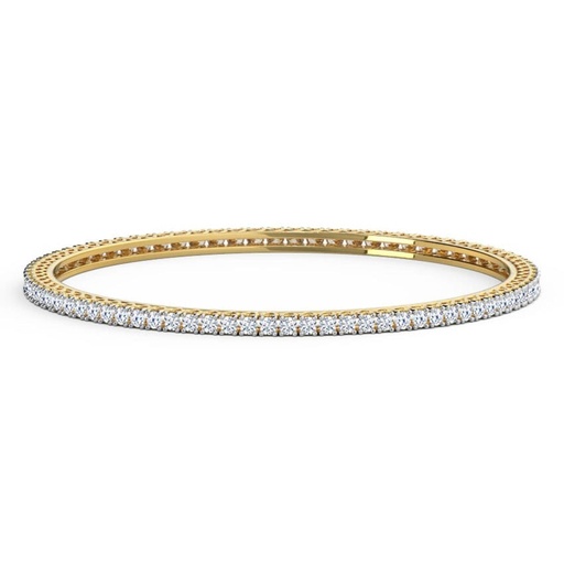 Round Cut Diamond Bangle For Women