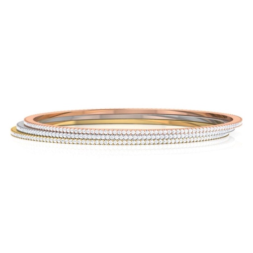 Round Diamond Unique Bangle For Women