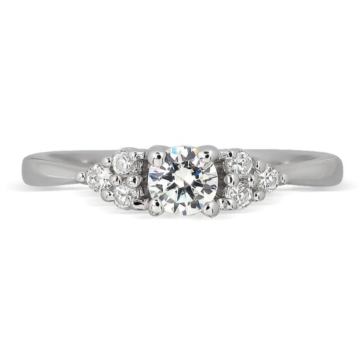 Round Cut Diamond 7 Stone Engagement Ring for Women